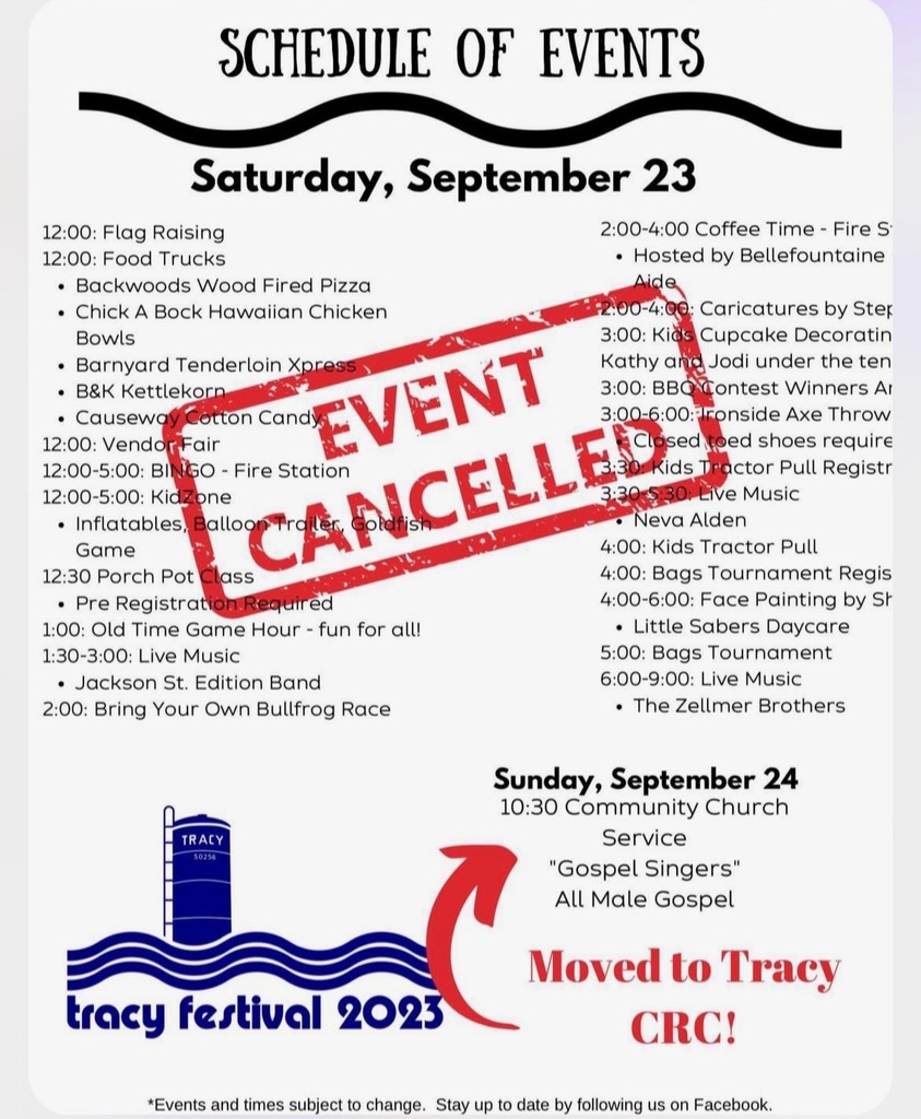 Tracy Festival Cancelled